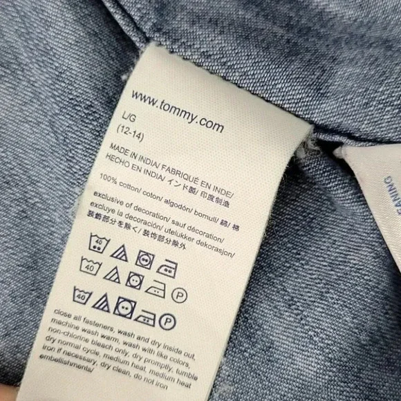 Tommy Hilfiger Boys Button Down Jean Shirt - Picture 11 of 11